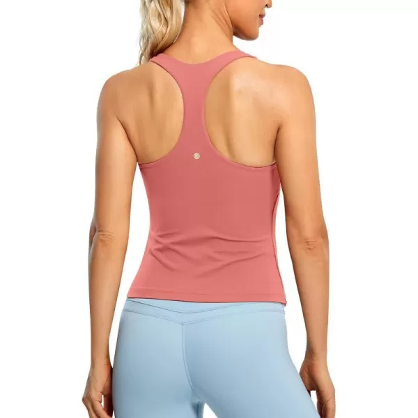 CRZ YOGA Butterluxe Workout Tank Tops for Women Built in Shelf Bras Padded  Racerback Athletic Spandex Yoga CamisoleBriar Rose