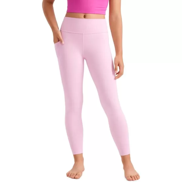 CRZ YOGA Girls Butterluxe Athletic Leggings with Pockets  High Waist Lounge Kids Teen Pants Yoga Active Dance Running TightsPink Peony