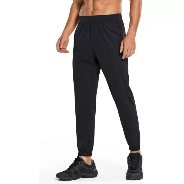 CRZ YOGA Mens 4Way Stretch Golf Joggers with Pockets 283032  Work Sweatpants Track Gym Athletic Workout Hiking Pants28 inches Black