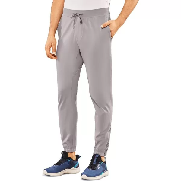 CRZ YOGA Mens 4Way Stretch Golf Joggers with Pockets 283032  Work Sweatpants Track Gym Athletic Workout Hiking Pants30 inches Gull Gray