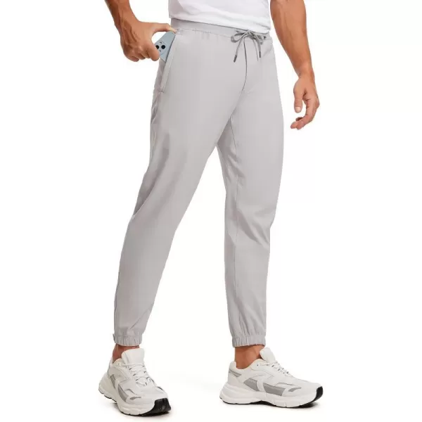 CRZ YOGA Mens 4Way Stretch Golf Joggers with Pockets 283032  Work Sweatpants Track Gym Athletic Workout Hiking Pants30 inches Platinum Grey