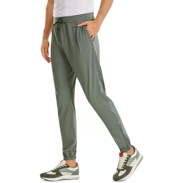 CRZ YOGA Mens 4Way Stretch Golf Joggers with Pockets 283032  Work Sweatpants Track Gym Athletic Workout Hiking Pants32 inches Grey Sage