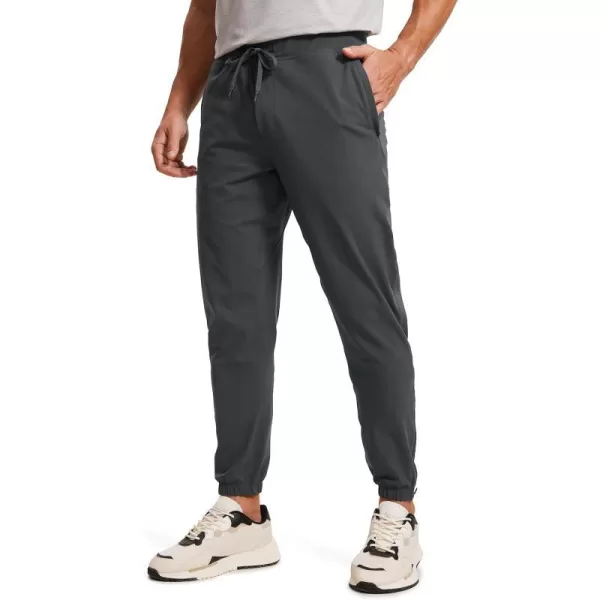 CRZ YOGA Mens 4Way Stretch Golf Joggers with Pockets 283032  Work Sweatpants Track Gym Athletic Workout Hiking Pants32 inches Ink Gray