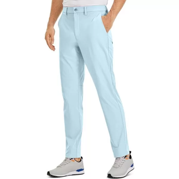 CRZ YOGA Mens All Day Comfy Golf Pants  303234 Quick Dry Lightweight Work Casual Trousers with PocketsChambray Blue