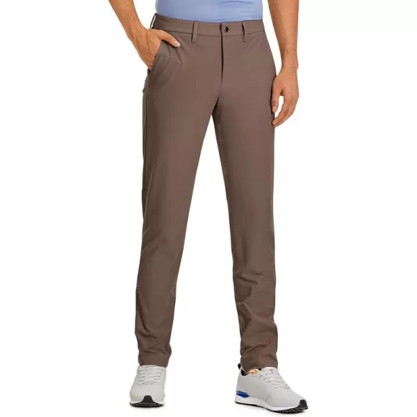 CRZ YOGA Mens All Day Comfy Golf Pants  303234 Quick Dry Lightweight Work Casual Trousers with PocketsDark Mocha