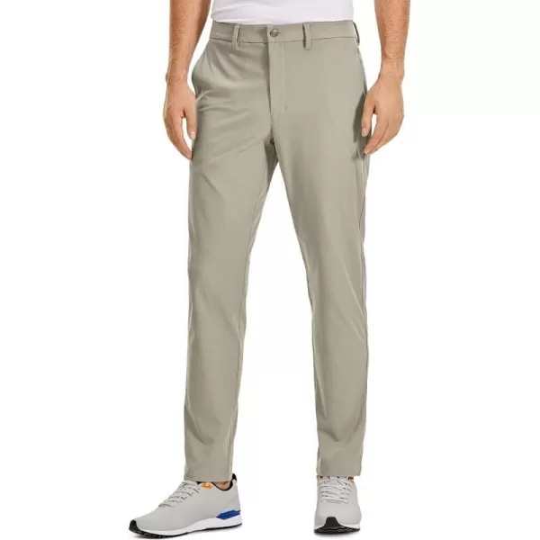 CRZ YOGA Mens All Day Comfy Golf Pants  303234 Quick Dry Lightweight Work Casual Trousers with PocketsKhali Barley