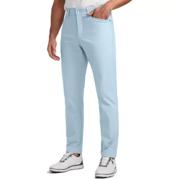 CRZ YOGA Mens All Day Comfy Golf Pants with 5Pocket  303234 Quick Dry Lightweight Casual Work Stretch PantsChambray Blue