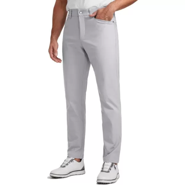 CRZ YOGA Mens All Day Comfy Golf Pants with 5Pocket  303234 Quick Dry Lightweight Casual Work Stretch PantsPlatinum Grey