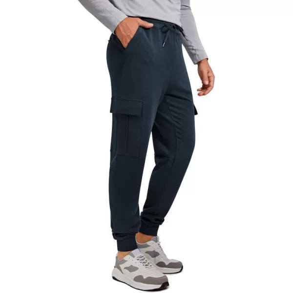 CRZ YOGA Mens Cargo Joggers Pants  29 Cotton Lightweight Casual Lounge Athletic Workout Sweatpants with PocketsTrue Navy