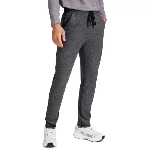 CRZ YOGA Mens Comfy Lounge Pants 30  SuperSoft Open Bottom Yoga Casual Pajama Pants Athletic Sweatpants with PocketsCharcoal Heather