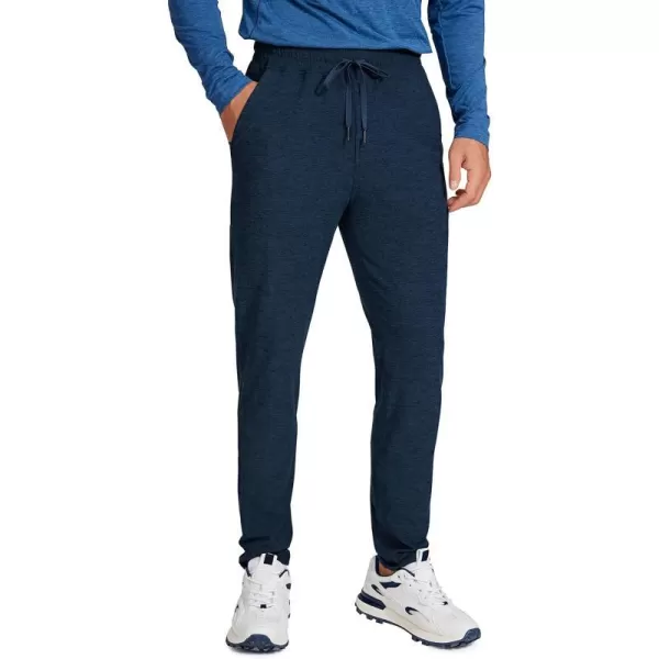 CRZ YOGA Mens Comfy Lounge Pants 30  SuperSoft Open Bottom Yoga Casual Pajama Pants Athletic Sweatpants with PocketsNavy Blue Heather