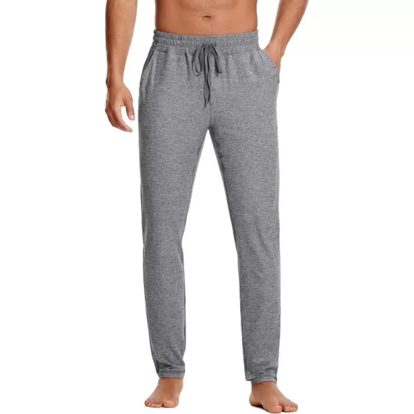 CRZ YOGA Mens Comfy Lounge Pants 30  SuperSoft Open Bottom Yoga Casual Pajama Pants Athletic Sweatpants with PocketsPlatinum Heather