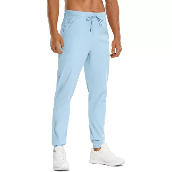 CRZ YOGA Mens Lightweight Athletic Golf Joggers Pants  Casual Workout Track Gym Pants with PocketsChambray Blue