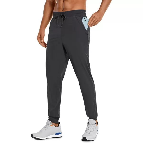 CRZ YOGA Mens Lightweight Athletic Golf Joggers Pants  Casual Workout Track Gym Pants with PocketsInk Gray