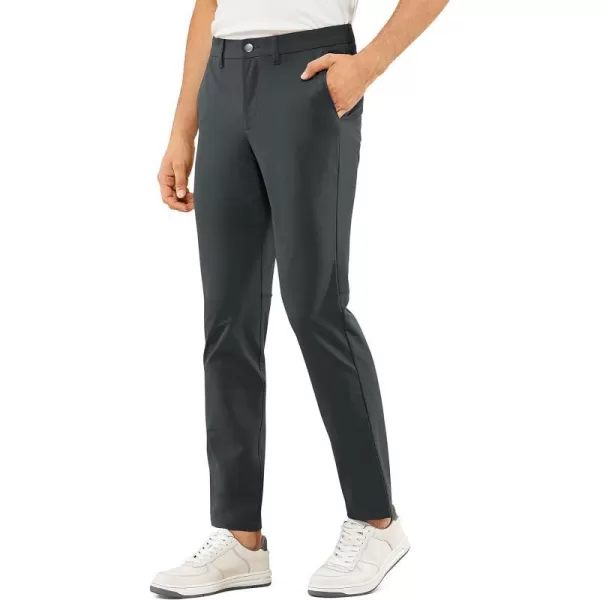 CRZ YOGA Mens Stretch Golf Pants  313335 Slim Fit Stretch Waterproof Outdoor Thick Golf Work Pant with Pockets31 inseam Melanite