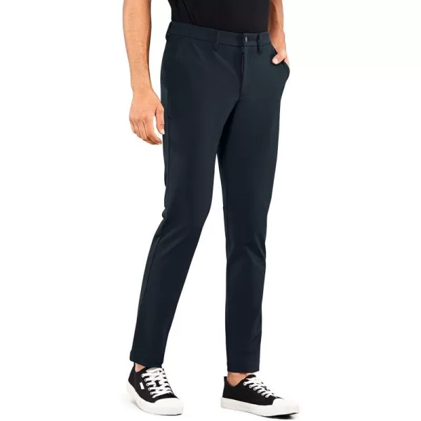 CRZ YOGA Mens Stretch Golf Pants  313335 Slim Fit Stretch Waterproof Outdoor Thick Golf Work Pant with Pockets31 inseam True Navy