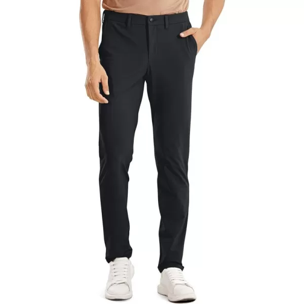 CRZ YOGA Mens Stretch Golf Pants  313335 Slim Fit Stretch Waterproof Outdoor Thick Golf Work Pant with Pockets35 inseam Black