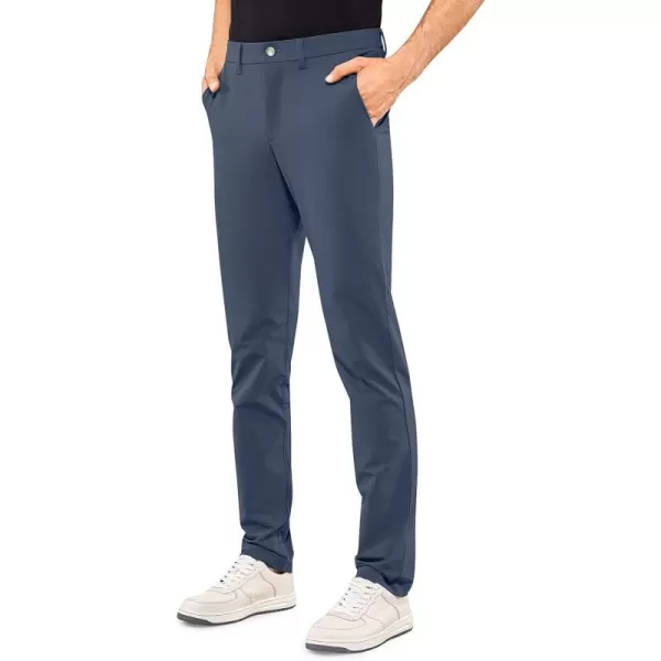 CRZ YOGA Mens Stretch Golf Pants  313335 Slim Fit Stretch Waterproof Outdoor Thick Golf Work Pant with Pockets35 inseam Electric Blue