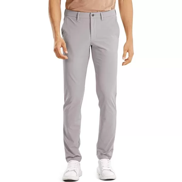 CRZ YOGA Mens Stretch Golf Pants  313335 Slim Fit Stretch Waterproof Outdoor Thick Golf Work Pant with Pockets35 inseam Gull Gray