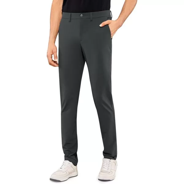 CRZ YOGA Mens Stretch Golf Pants  313335 Slim Fit Stretch Waterproof Outdoor Thick Golf Work Pant with Pockets35 inseam Melanite