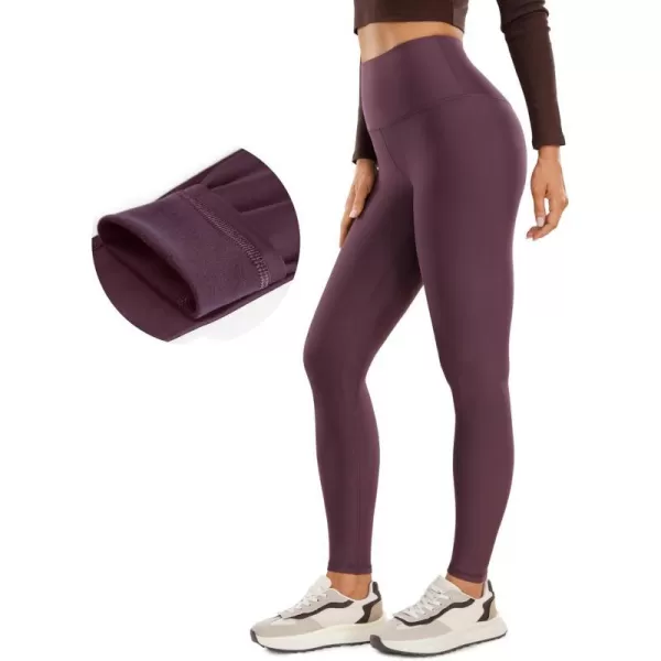 CRZ YOGA Thermal Fleece Lined Leggings Women 28  Winter Warm Workout Hiking Pants High Waisted Yoga Tights Full LengthDeep Purple