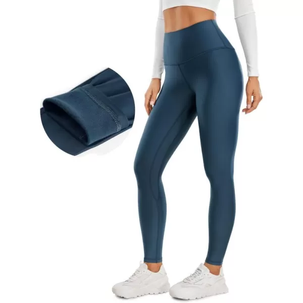 CRZ YOGA Thermal Fleece Lined Leggings Women 28  Winter Warm Workout Hiking Pants High Waisted Yoga Tights Full LengthFrench Navy