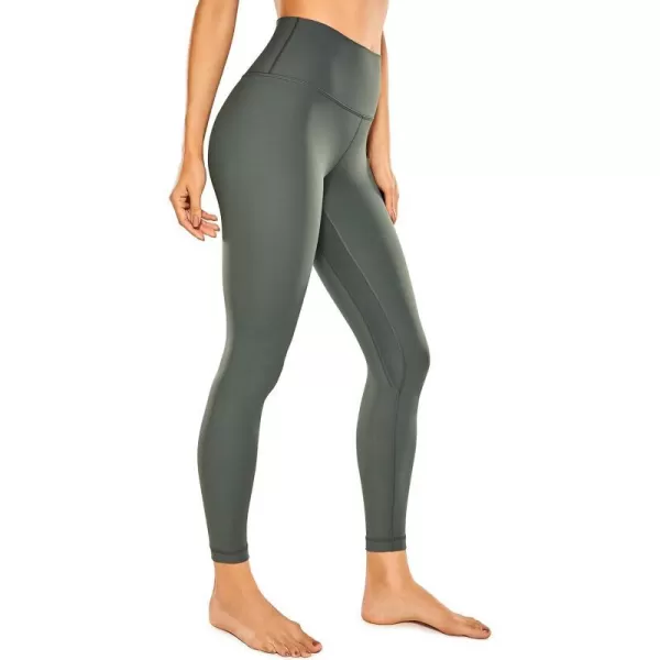 CRZ YOGA Women Naked Feeling Yoga Pants 25 Inches  78 High Waisted Workout LeggingsGrey Sage