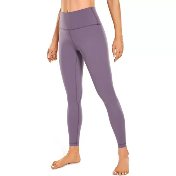 CRZ YOGA Women Naked Feeling Yoga Pants 25 Inches  78 High Waisted Workout LeggingsMatt Purple