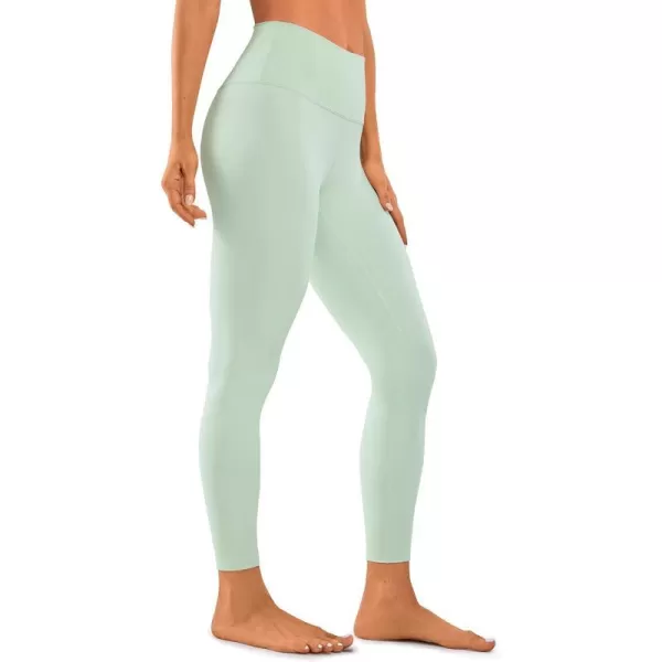 CRZ YOGA Women Naked Feeling Yoga Pants 25 Inches  78 High Waisted Workout LeggingsPale Straw Green