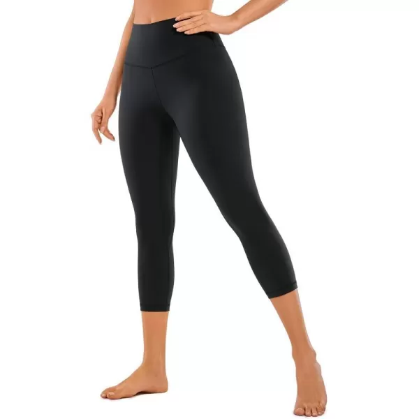 CRZ YOGA Womens Brushed Naked Feeling Workout Capri Leggings 17  21  23  High Waisted Tummy Control Yoga Pants21 inches Black