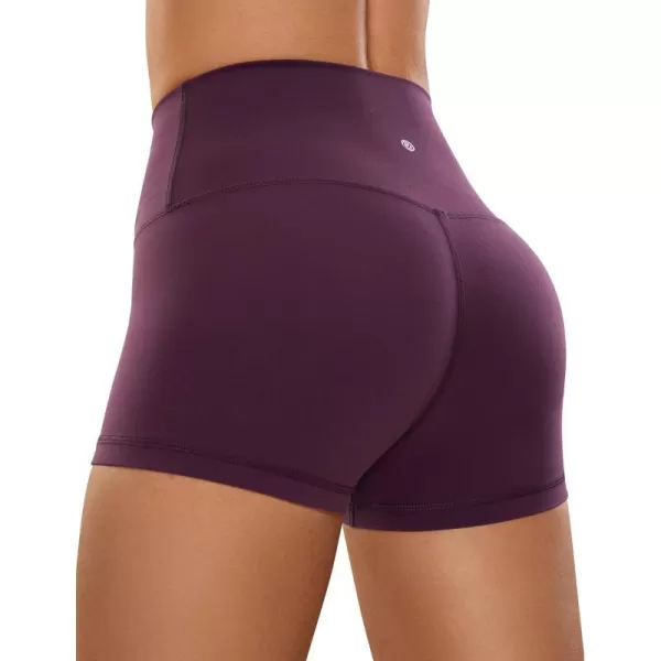 CRZ YOGA Womens Butterluxe Biker Shorts 25  4  6  8  High Waisted Booty Workout Volleyball Yoga Spandex25 inches Deep Purple