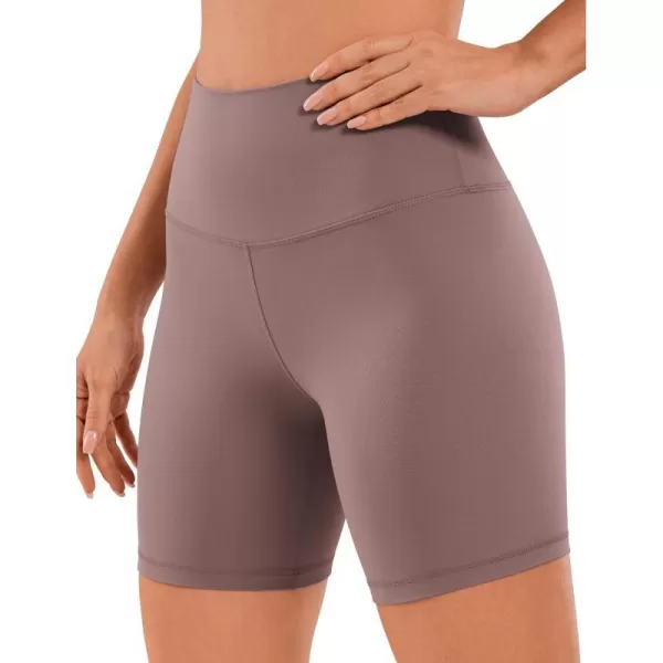 CRZ YOGA Womens Butterluxe Biker Shorts 25  4  6  8  High Waisted Booty Workout Volleyball Yoga Spandex6 inches Mauve