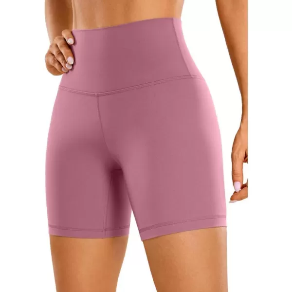 CRZ YOGA Womens Butterluxe Biker Shorts 25  4  6  8  High Waisted Booty Workout Volleyball Yoga Spandex6 inches Velvet Dust