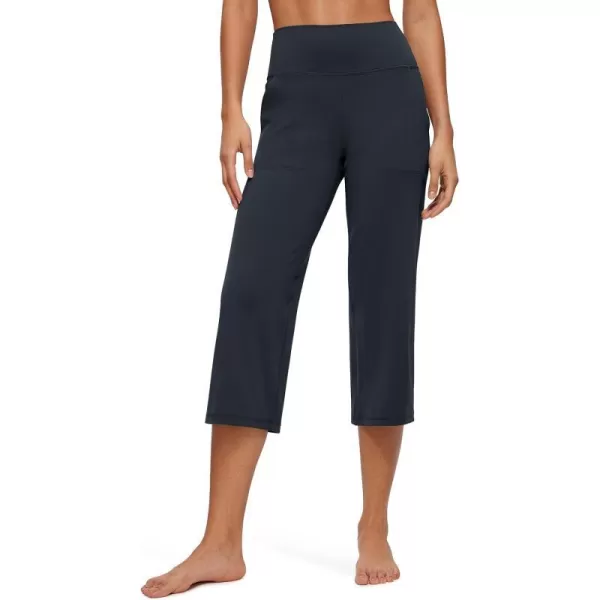 CRZ YOGA Womens Butterluxe High Waist Wide Leg Pants with Pockets 215 Inches  Buttery Soft Lounge Gym Workout Yoga Capris215 inches True Navy