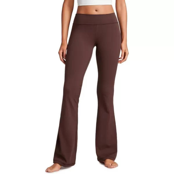 CRZ YOGA Womens Butterluxe Low Rise Flare Leggings 32  Bootcut Yoga Pants with Pockets Wide Leg Buttery Soft Lounge Casual32 Height 55  58 Taupe