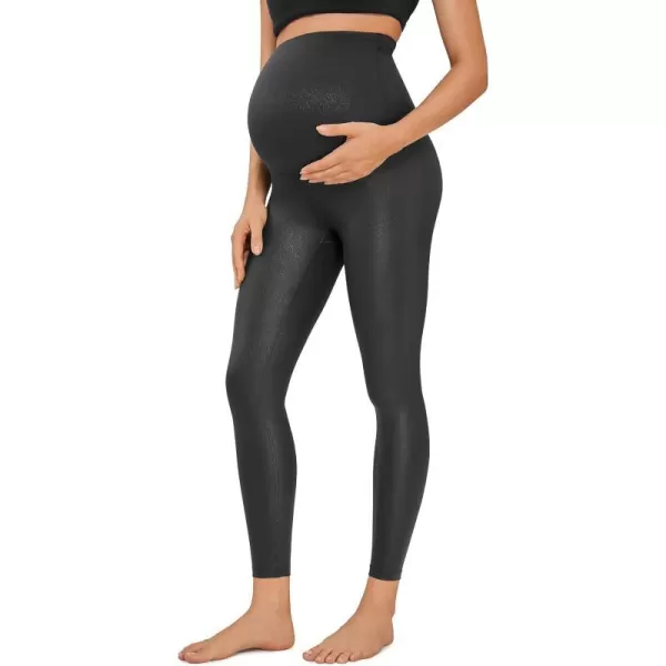 CRZ YOGA Womens Butterluxe Maternity Leggings Over The Belly 25  Buttery Soft Workout Activewear Yoga Pregnancy Pants25 inches Black Classic