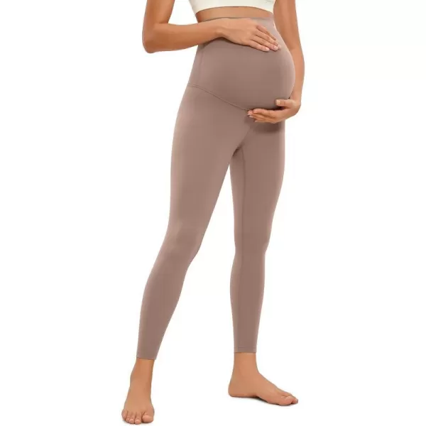 CRZ YOGA Womens Butterluxe Maternity Leggings Over The Belly 25  Buttery Soft Workout Activewear Yoga Pregnancy Pants25 inches Brown Purple