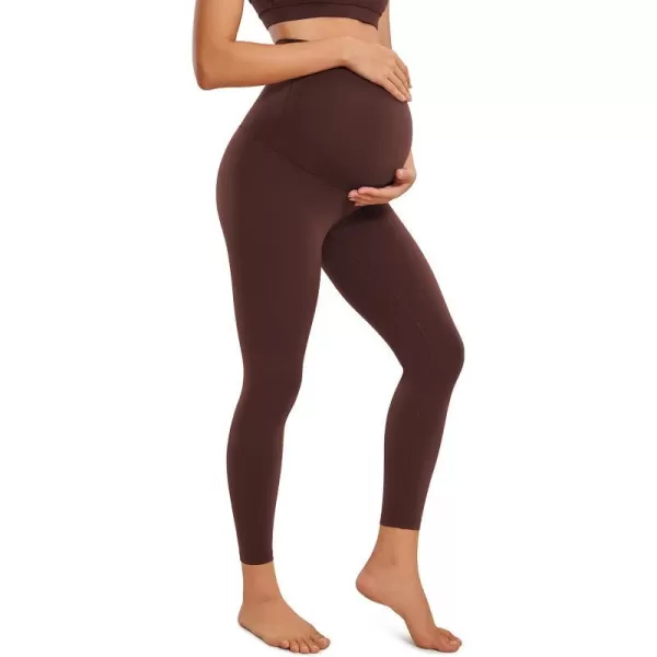 CRZ YOGA Womens Butterluxe Maternity Leggings Over The Belly 25  Buttery Soft Workout Activewear Yoga Pregnancy Pants25 inches Taupe