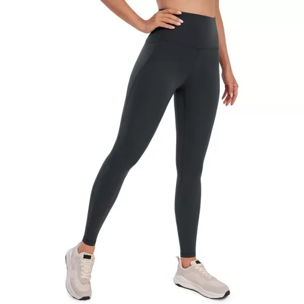 CRZ YOGA Womens Butterluxe Workout Leggings 25  28  High Waisted Gym Yoga Pants with Pockets Buttery Soft28 inches Melanite