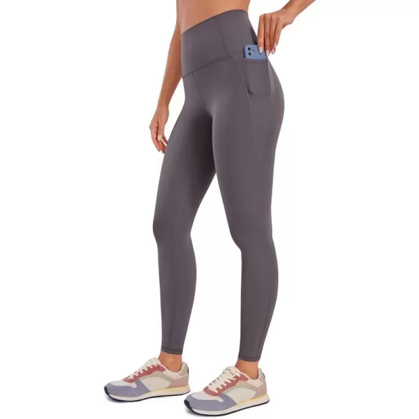 CRZ YOGA Womens Butterluxe Workout Leggings 25  28  High Waisted Gym Yoga Pants with Pockets Buttery Soft28 inches Tornado Grey