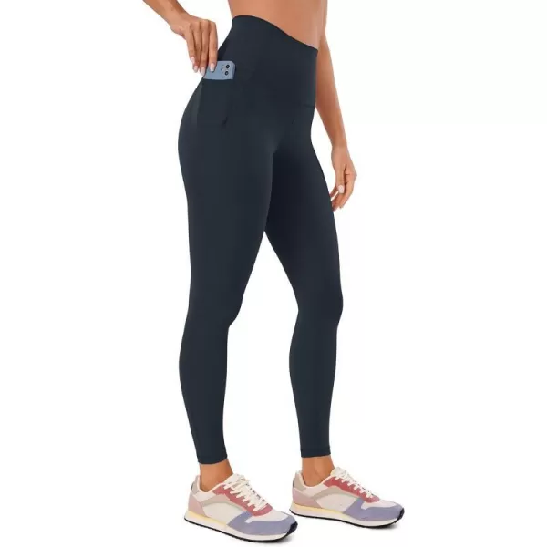 CRZ YOGA Womens Butterluxe Workout Leggings 25  28  High Waisted Gym Yoga Pants with Pockets Buttery Soft28 inches True Navy