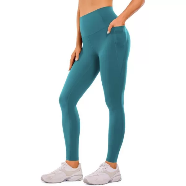 CRZ YOGA Womens Butterluxe Workout Leggings 28 Inches  High Waisted Gym Yoga Pants with Pockets Running Buttery Soft28 inches Green Jade