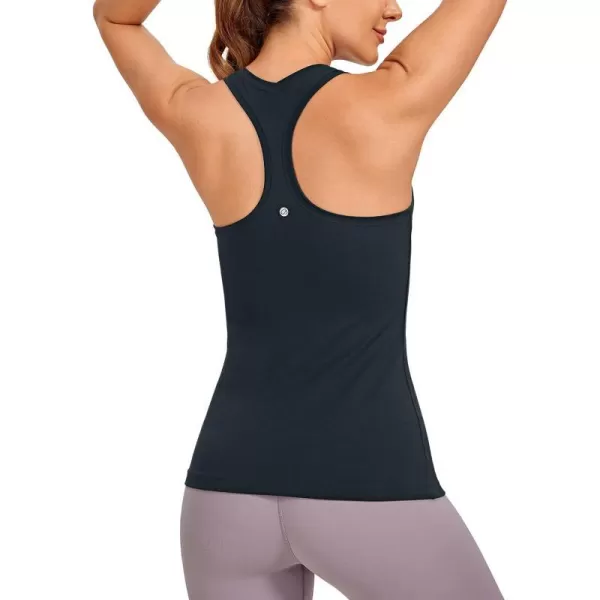 CRZ YOGA Womens Butterluxe Workout Tank Tops Racerback Tank Yoga Sleeveless Top Camisole Athletic Gym ShirtDark Green  Bluish