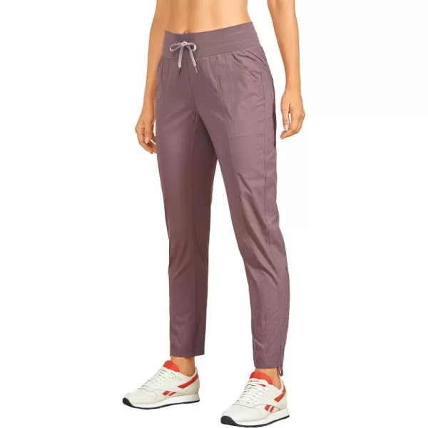 CRZ YOGA Womens Casual 78 Pants 2527  Lightweight Workout Outdoor Athletic Track Travel Lounge Joggers Pockets27 Inseam Antique Bark