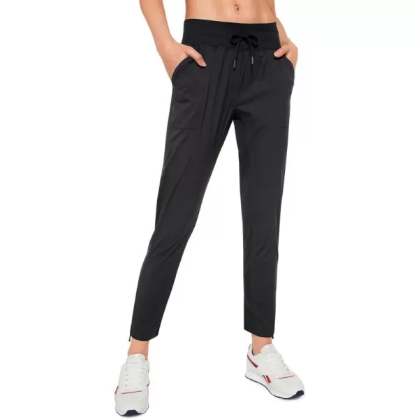 CRZ YOGA Womens Casual 78 Pants 2527  Lightweight Workout Outdoor Athletic Track Travel Lounge Joggers Pockets27 Inseam Black