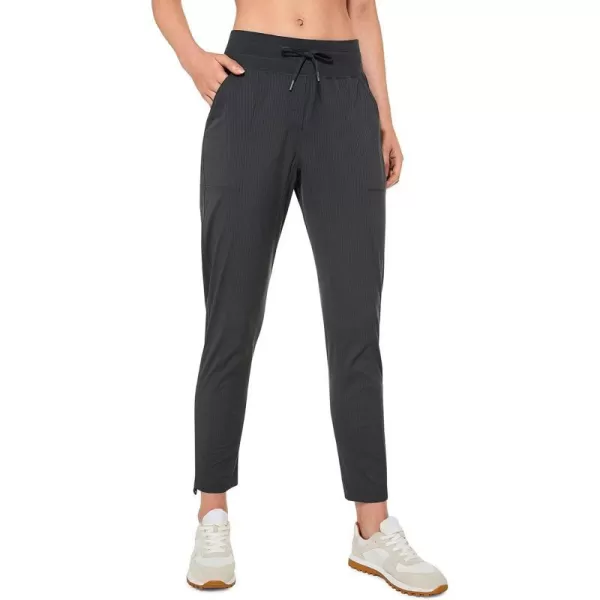 CRZ YOGA Womens Casual 78 Pants 2527  Lightweight Workout Outdoor Athletic Track Travel Lounge Joggers Pockets27 Inseam Ink Gray