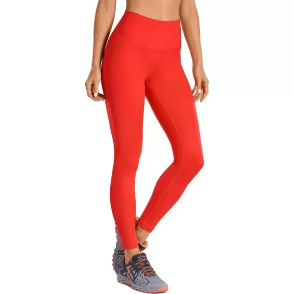 CRZ YOGA Womens Compression Workout Leggings 252825 inches Dark Red