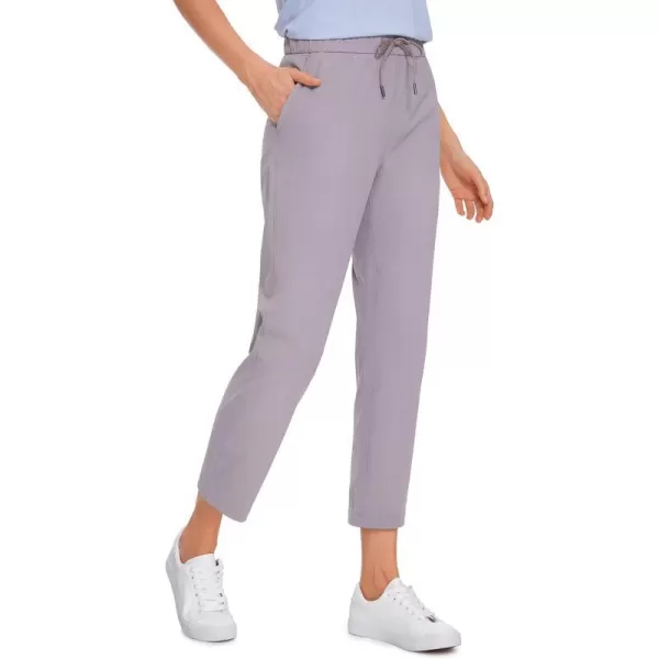 CRZ YOGA Womens High Waisted 4Way Stretch Golf Capris 25  Work Pants Athletic Lounge Workout Ankle PantsDark Chrome