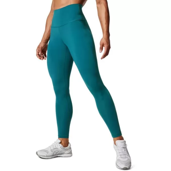 CRZ YOGA Womens Hugged Feeling Compression Leggings 28 Inches  High Waist Thick Tummy Control Workout LeggingsGreen Jade