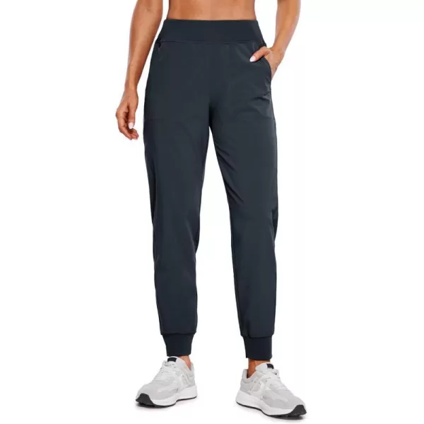 CRZ YOGA Womens Joggers Pants with Pockets Lightweight Workout Travel Casual Golf Hiking Pants for Women Quick DryTrue Navy